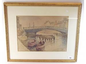 TODD Herbert William 1889-1974,Whitby Swing Bridge,Smiths of Newent Auctioneers GB 2019-03-01