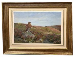 TODD Stanley 1923-2004,red grouse,1958,Keys GB 2023-04-12