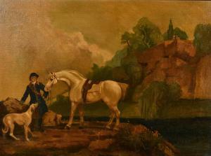 TODHUNTER Henry,a female figure with a horse and dog in a roc,20th century,John Nicholson 2021-03-24