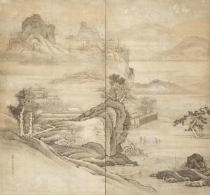 TOEKI unkoku 1591-1644,Mountain Landscape,Bonhams GB 2015-09-15