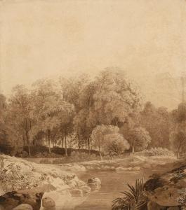 TOEPFFER Adam 1766-1847,Paysage de rivière aux grands arbre,Artcurial | Briest - Poulain - F. Tajan 2023-09-26