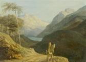 TOEPFFER Rodolphe,Broad mountain landscape with a path in the foregr,Galerie Koller 2013-12-06