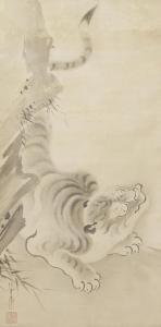 TOGYOKU Hasegawa 1615-1644,Tiger,Bonhams GB 2015-11-12