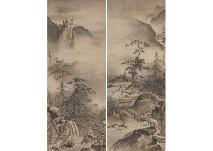 TOKAN Shugetsu 1427-1519,Landscape,Mainichi Auction JP 2019-11-08