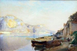 TOKER WILLIAMS POWNOLL 1880-1897,A Greek Coastal Landscape,Keys GB 2012-07-13