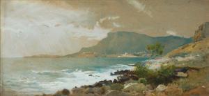 TOKER WILLIAMS POWNOLL 1880-1897,Coastal scene,Rosebery's GB 2022-07-19