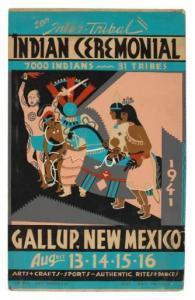 TOLEDO Jose Rey,Gallup, New Mexico, August 13-14-15-16,1941,Santa Fe Art Auction 2022-02-05