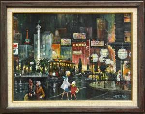 Tolf Albert 1911-1996,Union Square at Night, 
San Francisco,Clars Auction Gallery US 2011-08-07