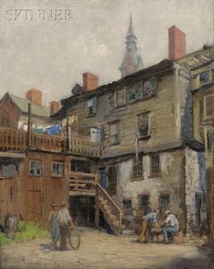 TOLMAN Stacy 1860-1935,Yard View, Purportedly Providence, Rhode Island,Skinner US 2010-01-29