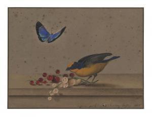 TOLSTOI COUNT FEODOR 1783-1873,Still life with a yellow-throated euphonia,1826,Christie's 2022-07-05