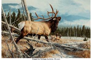 TOM Beecham 1926-2000,Bull Elk,1977,Heritage US 2024-03-21