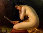 TOMANEK Joseph 1889-1974,Nude with a Hand Mirror,Hindman US 2014-12-10