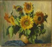 TOMASI Eugenio 1873-1969,Sonnenblumen in der Vase,Georg Rehm DE 2019-04-11
