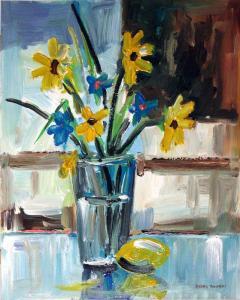 TOMASKI Karen,Vase Of Flowers And Lemon,Gormleys Art Auctions GB 2013-06-11