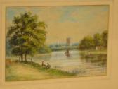 TOMASON H,River Scene with Anglers,Hartleys Auctioneers and Valuers GB 2008-12-03