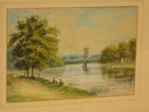 TOMASON H,River Scene with Anglers,Hartleys Auctioneers and Valuers GB 2008-12-03