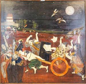 TOMBA ALDINI Casimiro,Il trasloco del Circolo artistico,1887,Casa d'Aste Arcadia 2024-04-18