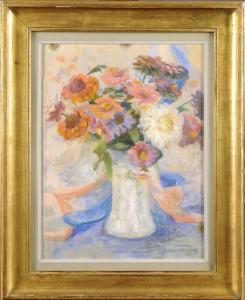 TOMBU Jeanne 1893-1978,Vase garni de Fleurs,Galerie Moderne BE 2010-03-23