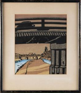 TOMIKICHIRO Tokuriki 1902-1999,Sanjo Bridge,c. 1950,Eldred's US 2023-06-27