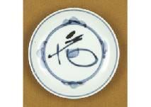 TOMIMOTO Kenkichi,Blue and white porcelain flower plate,Mainichi Auction JP 2017-12-16