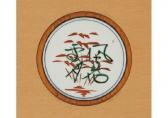 TOMIMOTO Kenkichi,Plate with design of character in overglaze ename,1951,Mainichi Auction 2022-06-04