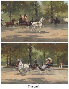 TOMINZ Alfredo 1854-1936,A ride through the park; and Another similar,Christie's GB 2004-12-02