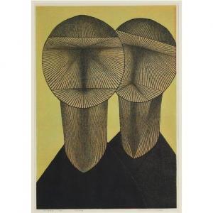 TOMIO Kinoshita 1923-2014,Two Heads,1969,Clars Auction Gallery US 2021-06-20