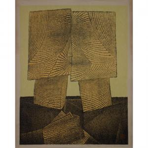 TOMIO Kinoshita 1923-2014,Two People,1960,Clars Auction Gallery US 2023-01-14