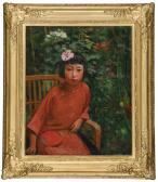 TOMITA Onichiro,Girl with earings,New Art Est-Ouest Auctions JP 2008-05-25