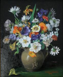 TOMKINS Flora 1872-1960,A JUG OF SUMMER FLOWERS,1928,Lawrences GB 2011-04-15