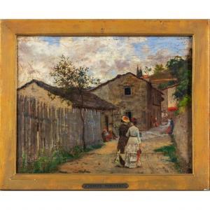 TOMMASI Adolfo 1851-1933,A passeggio,1862,Boetto IT 2024-03-05