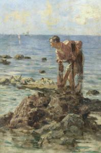 TOMMASI Angiolo 1858-1923,Pescatore di rezzaglio,Bonhams GB 2016-04-05