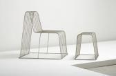 TOMOKO AZUMI,‘Wire Frame’’’’ chair and ottoman,1998,Phillips, De Pury & Luxembourg US 2008-04-03