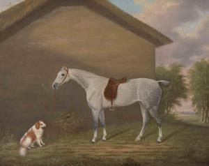 TOMSON Clifton 1775-1828,Apfelschimmel vor dem Stall,1826,Schuler CH 2021-09-15