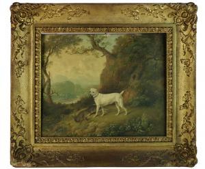 TOMSON Clifton 1775-1828,Staffordshire bull terrier bitch with a dead hare ,1831,Halls GB 2021-06-16