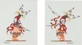 TONEPOHOTE WILLIAM 1900-1900,Clown Dancers (diptych),Heritage US 2012-11-10