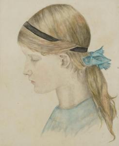 TONKS Henry 1862-1937,Portrait of a young girl,Eastbourne GB 2023-01-11