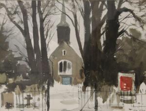 TOOKEY John 1947,Church View in Winter,Rowley Fine Art Auctioneers GB 2024-01-13