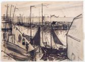 TOOROP Jan 1858-1928,The harbour of Urk,1914,Venduehuis NL 2018-11-21