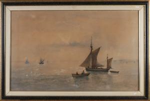 TOOVEY Edwin 1826-1906,Segelboote vor der britischen Küste,1879,Twents Veilinghuis NL 2021-01-07