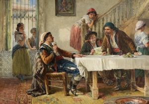 TOPHAM Francis William 1808-1877,A Game of Chance,1868,Morgan O'Driscoll IE 2024-09-09