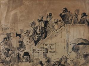 TOPOLSKI Feliks 1907-1989,A Day at the Races (Pay First Past the,1936,Bellmans Fine Art Auctioneers 2023-11-21
