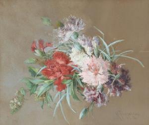 TOPPELIUS KISELEFF Marga 1862-1924,Still life with flowers,1891,Bruun Rasmussen DK 2021-04-19