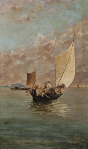 TORCIA Francesco Saverio 1840-1891,Barche in mare aperto,Errico casa d'aste IT 2023-05-27