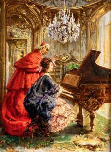 TORDI Sinibaldo 1876-1955,Lezione di piano,Casa d'Aste Arcadia IT 2024-04-18