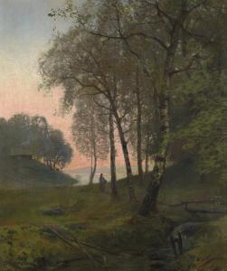 TORNA Oscar Emil 1842-1894,Wooded landscape with figure,Christie's GB 2022-07-14
