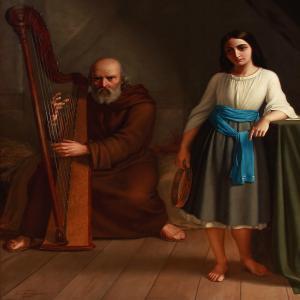 TORNOE Wenzel Ulrik 1844-1907,Mignon og Harpespilleren,1866,Bruun Rasmussen DK 2012-04-16