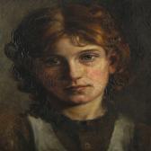 TORNOE Wenzel Ulrik 1844-1907,Young girl in brown clothes,Bruun Rasmussen DK 2013-04-08