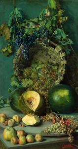 TORRABADELLA Ignacio 1880-1920,A still life with grapes, apples, squash andother ,Bonhams 2008-10-21