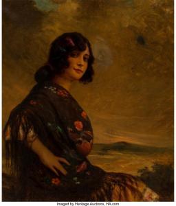 TORRES FUSTER Antonio 1874-1945,A Dark-haired Beauty,Heritage US 2018-06-09
